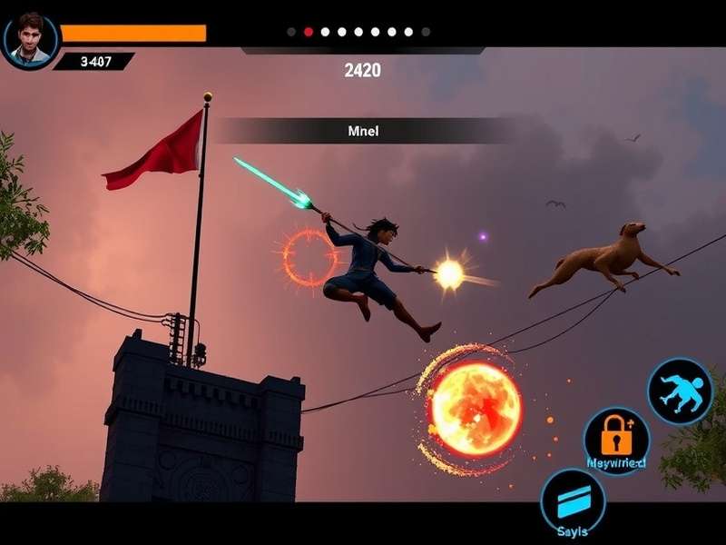 Shadow Stride gameplay screenshot showing character parkour